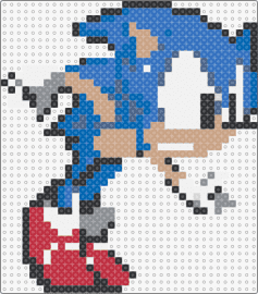 Sonic 2 hectic balance - sonic the hedgehog,sega,video game,action pose,retro,blue,red sneakers