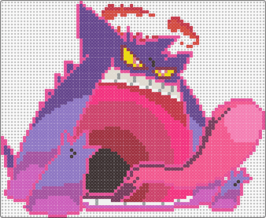 gengar gigantamax - pink,blue,purple,pokemon,gigantamax