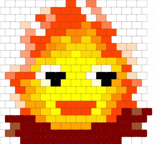 Calcifer - brown, calcifer, ghibli, howls moving castle, orange, red, yellow