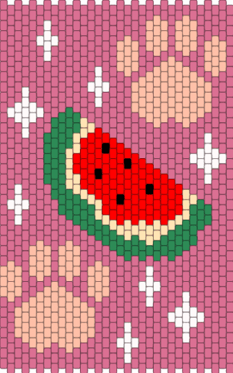 paws and a watermelon (pannel) - pink