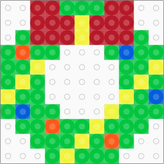 Wreath - red,green