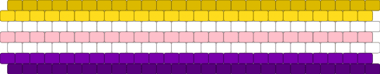 Interfeminine 7 stripe flag - yellow,purple,pride,pride flag,gender,intersex,interfeminine