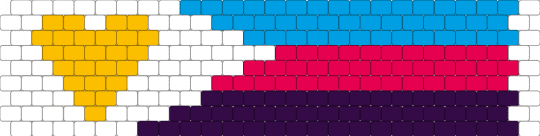 Polyamory (alt) 9 stripe flag - light blue,red,purple,pride,pride flag,poly,polyamorous