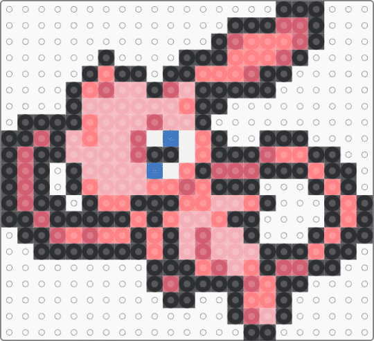 Mew for the liq pokemon project option 3 - black,red,beige