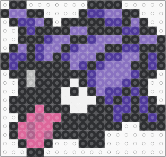 Shellder for the liq pokemon project - black, blue, purple