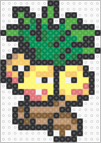 Exeggutor for the liq pokemon project - black,yellow,green