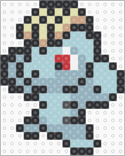 Machop for the Liq pokemon project - black,light blue