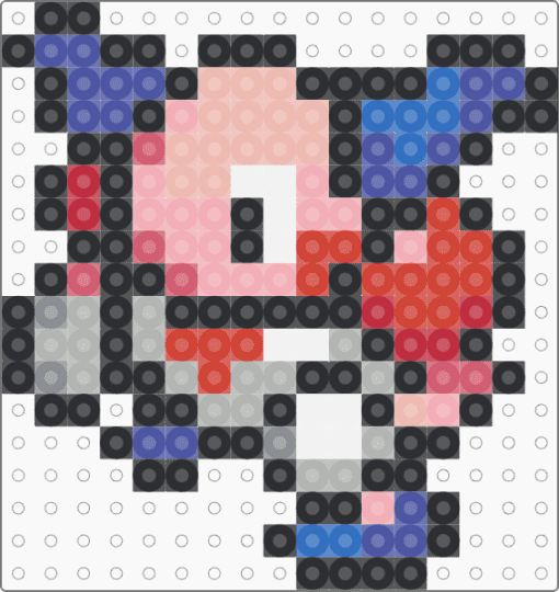 Mr. Mime for the Liq pokemon project - black,beige,red