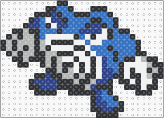Poliwrath for the Liq pokemon project - blue,beige