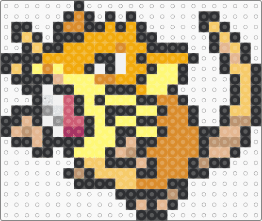 Ratigate for the liq pokemon project - black,yellow,orange,beige
