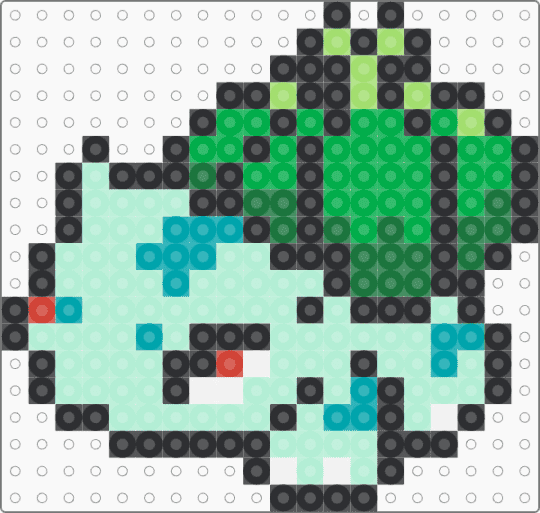 Bulbasaur for the liq pokemon project - green,light blue