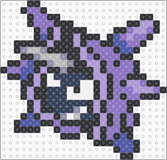 Cloyster for the liq pokemon project - black,pink,purple,blue