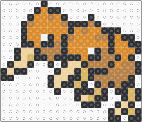 Doduo for the Liq pokemon project - black, orange, tan