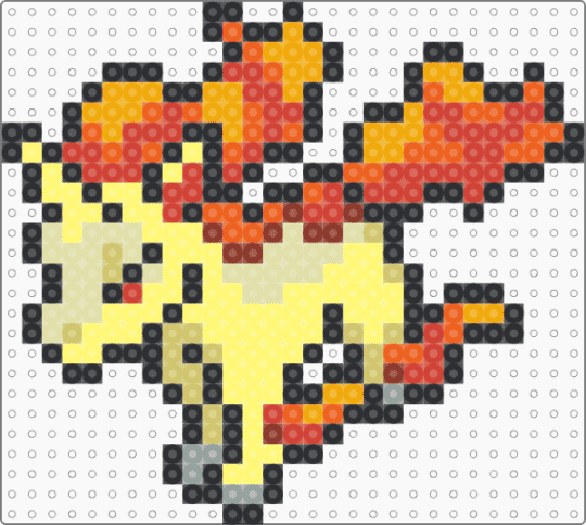 Rapidash for the Liq pokemon project - yellow,orange,red