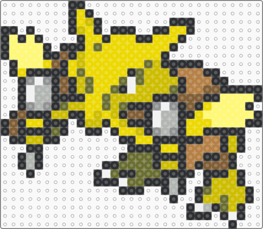 Adakazam for the Liq pokemon project - black,yellow