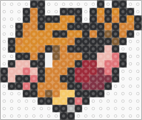 Spearow for the liq pokemon project - black,red,orange