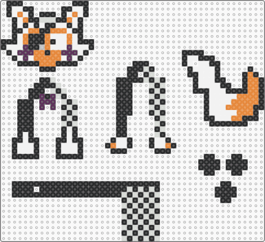 Lolbit Dangle :) - black,white,orange,fnaf