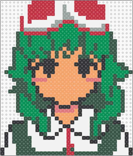 water the roses flavor foley gumi vocaloid perler - gray,green,vocaloid
