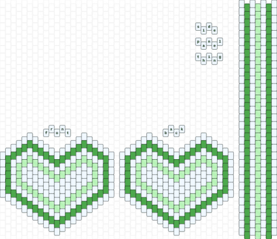 Simple Green Heart Bag (Personal Project) - white,green,teal,heart,heart bag,bag,personal project,simple