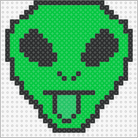 Alien - alien,extraterrestrial,space,face,motif,playful,green