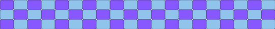 Blue Checkered Ladder Stitch - purple,light blue