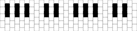 Piano Cuff - black and white, music, piano, white