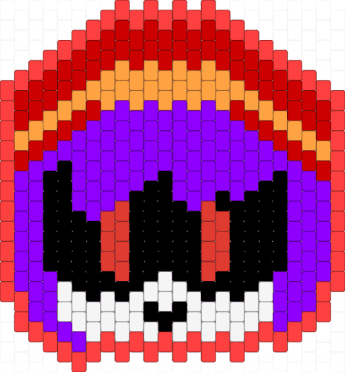 Doll Charm! (No Button Eye) - character, charm, doll, murder drones, murder drones doll, pony bead charm, purple, red