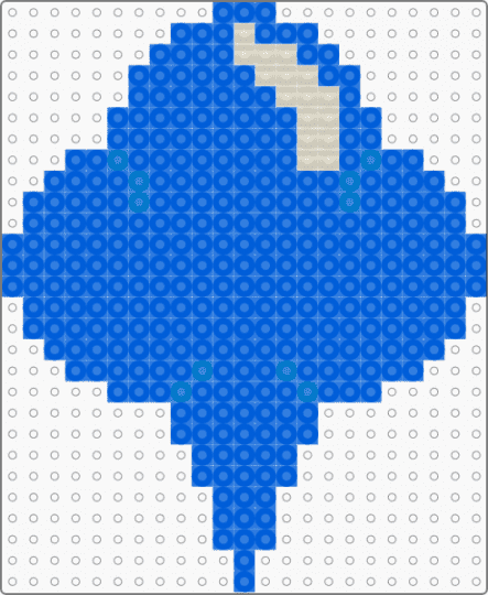 Pure Vanilla Cookie rotator perler - blue,pure vanilla,crk,cookie run
