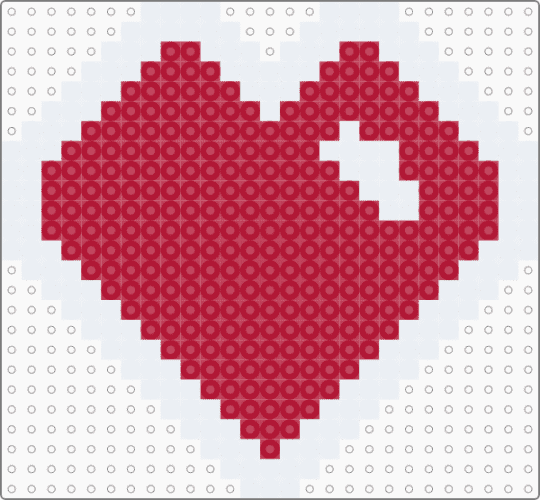 HBC rotator perler - white,red,hbc,crk,cookie run