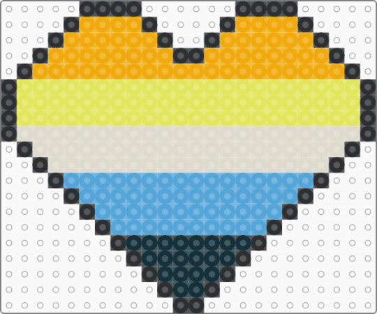 aroace heart - yellow,orange,beige,aroace,aromatic,asexual,lgbtq