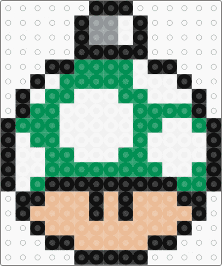 Super Mario Christmas Mushroom Green - beige, green