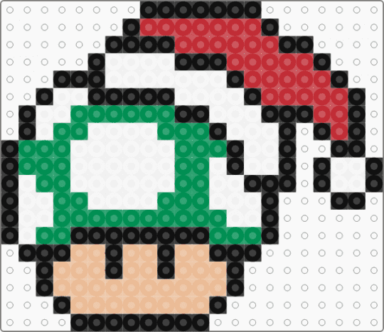 Super Mario Christmas Green Shroom 2 - green