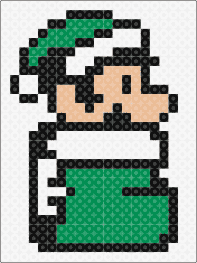 Luigi_in_Boot - white,green,beige