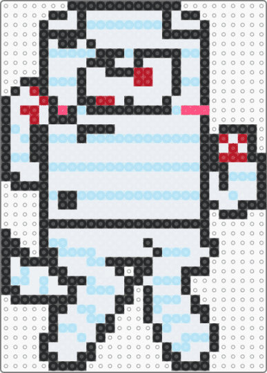 evil paper perler for epic cuff - light blue, white