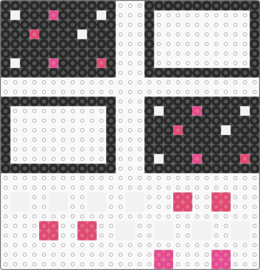 random black white and pink shaker - black,red,pink