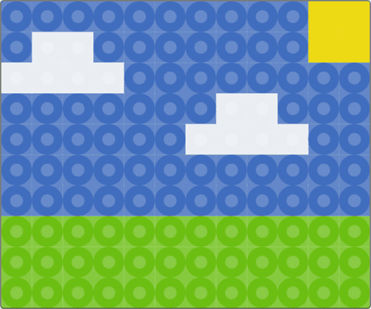 clouds - blue, green