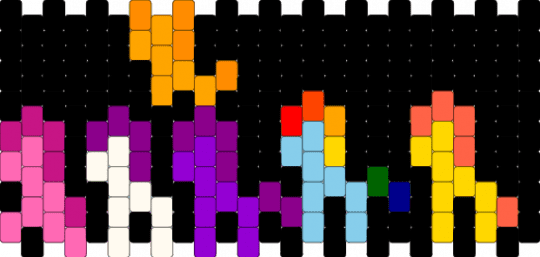my little pony - black,pink,orange,colorful