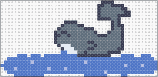 silly whale! - blue,gray
