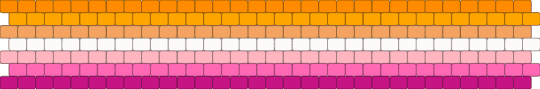 lesbian peyote cuff - pink,orange