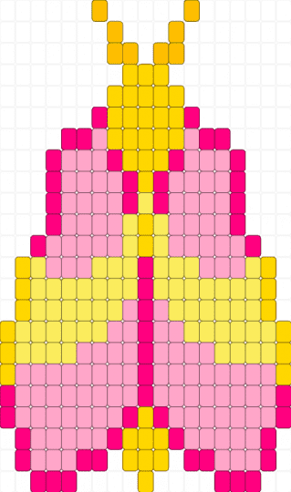 ★Rosy Maple Moth★ - bug, cute, head, ladder stitch, moth, pink, wings, yellow