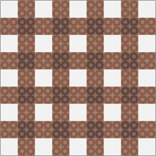 ★Gingham Coaster - Brown★ - brown, coaster, cute, cutecore, gingham, perler bead, small, tan, white