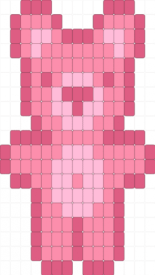 ★Pink Bear Charm★ - bear, character, charm, cutecore, fuzzy, pink, teddy, teddy bear