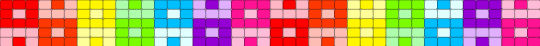 ★Rainbow Square Cuff★ - bracelet, cotdedm, cuff, cute, large, neon, pastel, pink, red, square, yellow