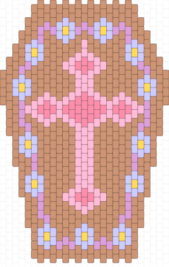 ★CuteCore Coffin★ - beige, coffin, cross, cute, cutecore, flowers, kawaii, pastel, pink