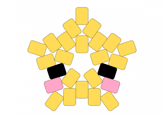 ★Cute Star★ - black, cute, cutecore, pastel, pink, small, star, yellow