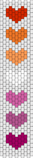 ★Lesbian Flag Heart Panel★ - white,orange,pink,pride,color,flag,banner,panel