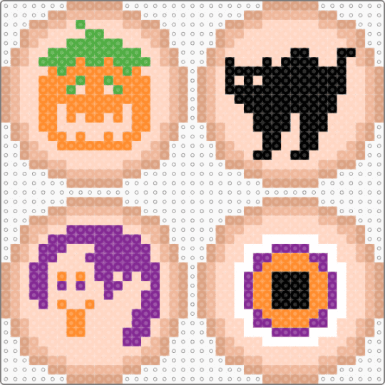 ★Halloween Cookies★ - beige, comfy, cozy, cute, halloween, orange, perler bead, spooky, vibe