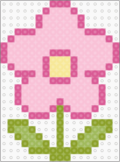 ★Flower Charm★ - charm, cute, flowers, green, leaf, petal, pink, yelllow