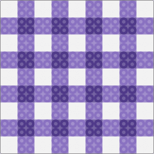 ★Gingham Coaster - Purple★ - blue, coaster, cute, cutecore, gingham, medium, perler bead, purple, small