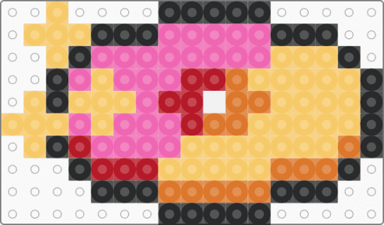 Loaded Disk Perler - yellow,pink